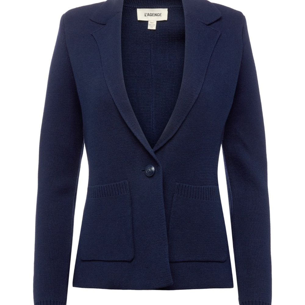 L'AGENCE Blue Blazer Tailored Professional Jacket size M